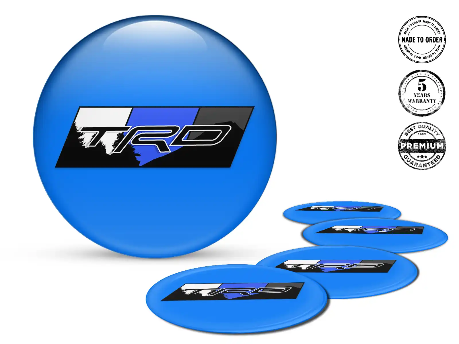 Toyota TRD Pegatina Silicona Diseño Mejora de Insignias de Rueda